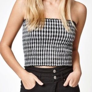 Brandy Melville J Galt Gingham Tube Top